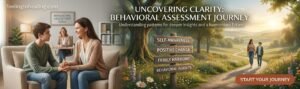 Psychologist carrying out a behavioural assessment with a parent and child