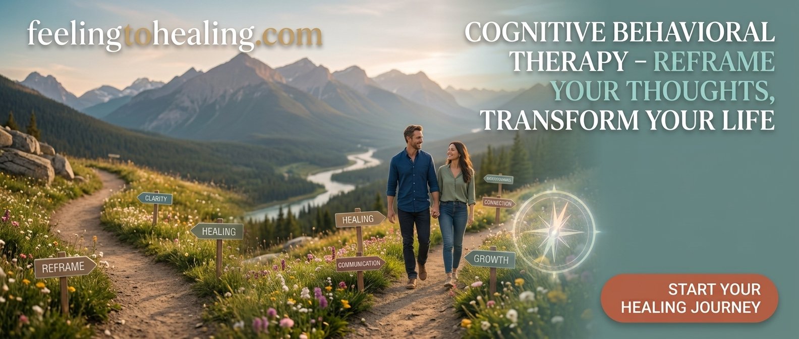 Psychotherapy in London and Online 2 Cognitive behavioural therapy, one of the evidence-based talking therapies offered at Feeling To Healing